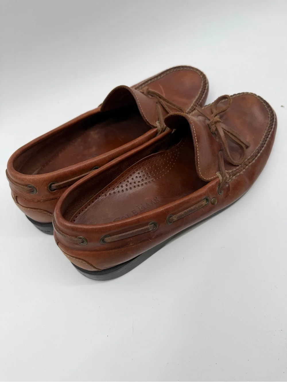 Cole Haan Men’s Tan Leather Moccasin Loafers